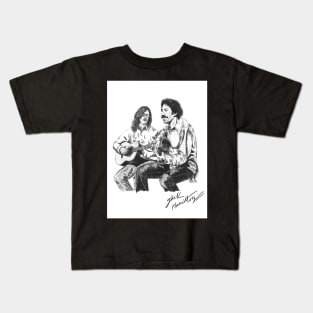 Jim Croce & Maury Original Ink Drawing Print Kids T-Shirt